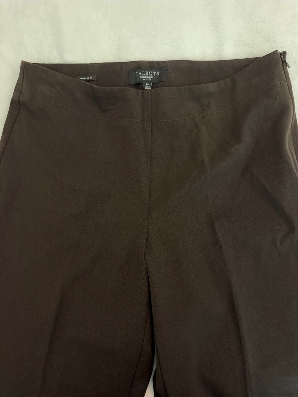 Talbots Women's Dark Brown Straight-Leg Trousers